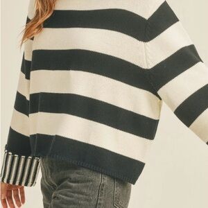 Miou Muse Striped Black and White Women's Sweater - NWOT